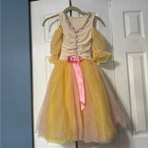 Yellow and Pink Girls Ballerina Costume
